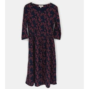 Seasalt Cornwall Dress Womens 4 Forestry Floral Midi Peasant Nature‎ Prairie
